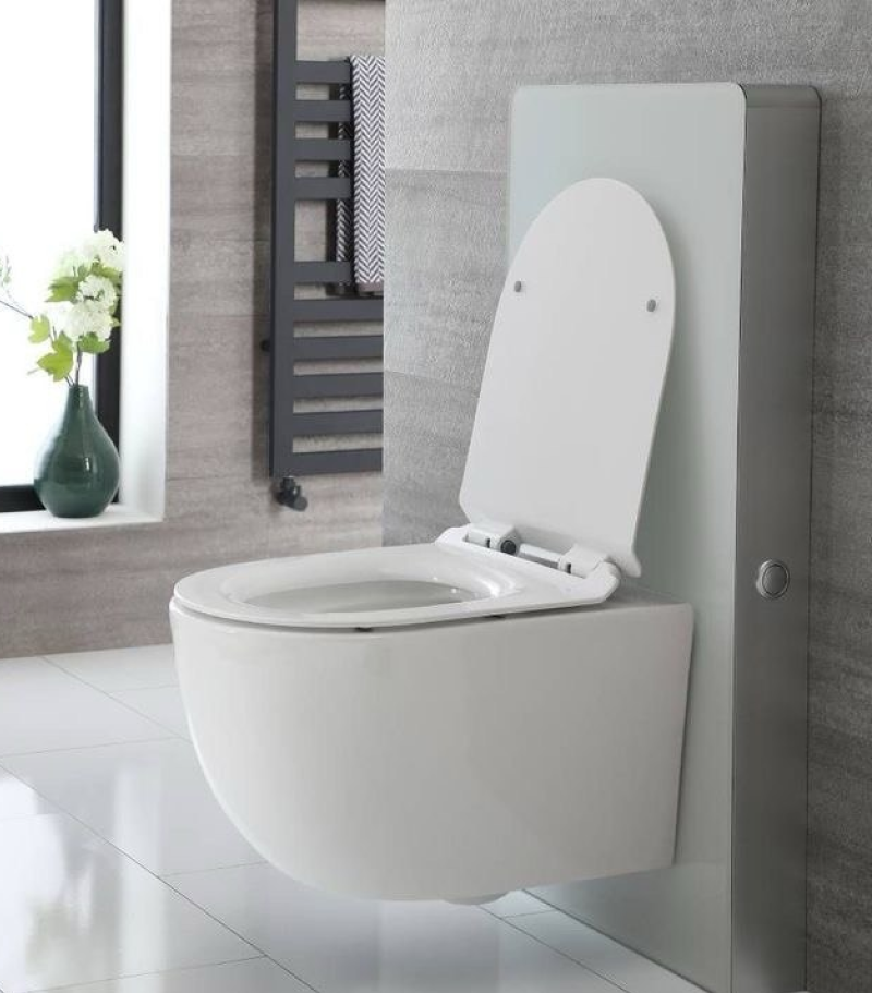 Glass tank concealed WC